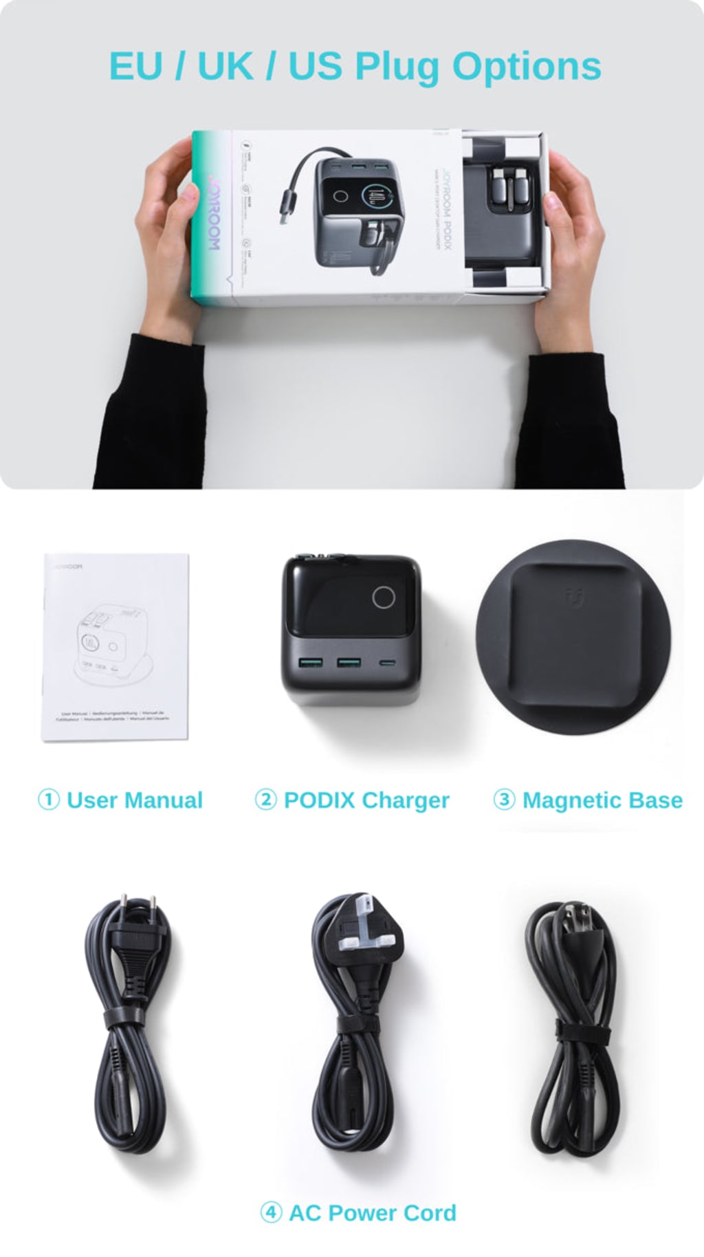 JOYROOM PODIX 140W 5-Port Desktop GaN Charger
